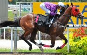 Easy Man and Joao Moreira on their way to an easy win on Sunday.<br>Photo by Singapore Turf Club